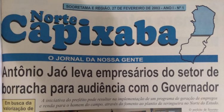 HÁ 17 ANOS E 11 MESES NASCIA O JORNAL NORTE CAPIXABA