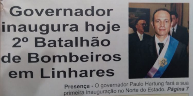 INICIO DE UMA ERA – EM MARÇO DE 2003, O GOVERNADOR PAULO HARTUNG CUMPRIA SUA PRIMEIRA AGENDA OFICIAL NA REGIÃO