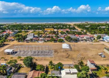 Começa montagem de estrutura para receber mais de 30 mil pessoas no Forró Pontal 2022