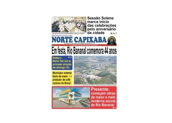 Edição Especial do Norte Capixaba destaca os 44 anos de Rio Bananal