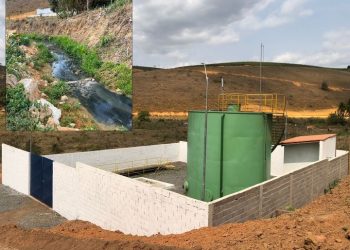 Inaugurada em julho, estação de tratamento ainda está parada e esgoto corre a céu aberto em Novo Brasil